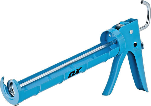 Half barrel caulk gun with - barrel,